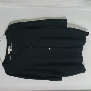 Sejour Women's Black Sweater  3/4 Sleeve Cardigan - Size 1X  - EUC